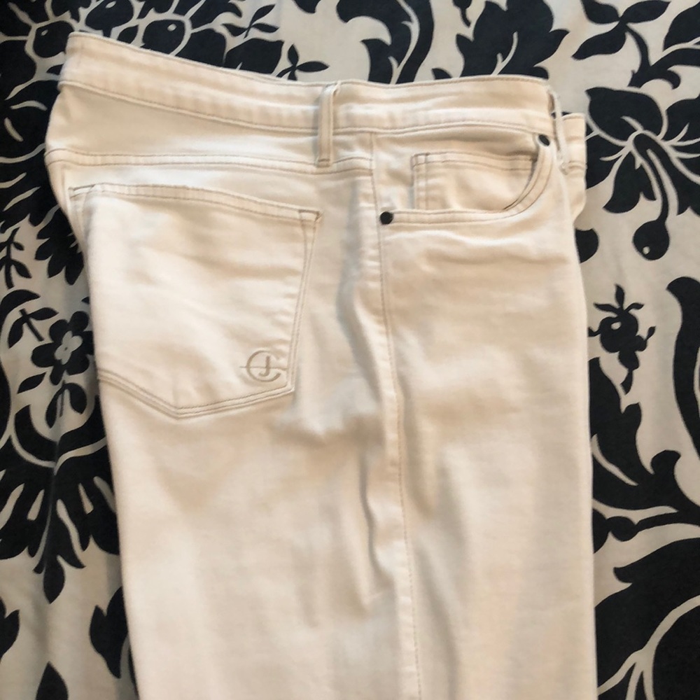 Ecru white Cookie Johnson pants LONG TALL